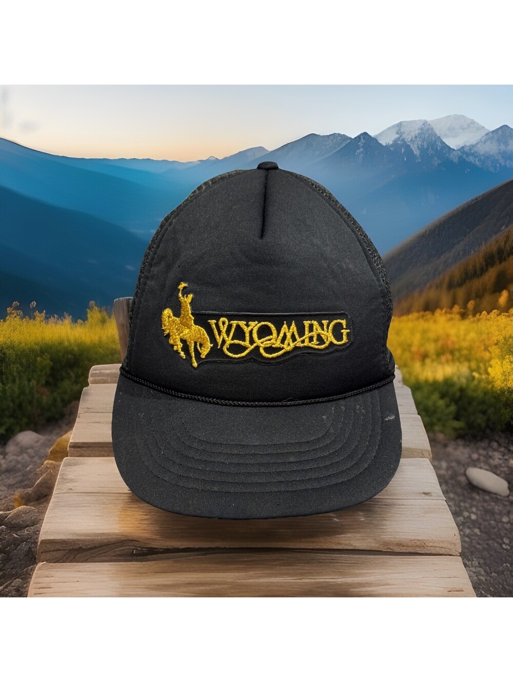 Wyoming Bucking Bronc Rider Yellowstone Grand Teton National Park Baseball Cap